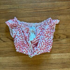 Reverse floral blouse